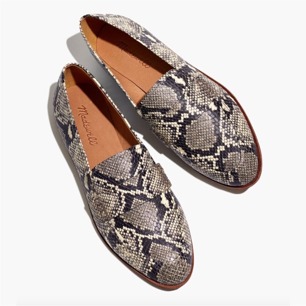 Madewell The Alex Loafers Black and Cream Patterned Loafers 7